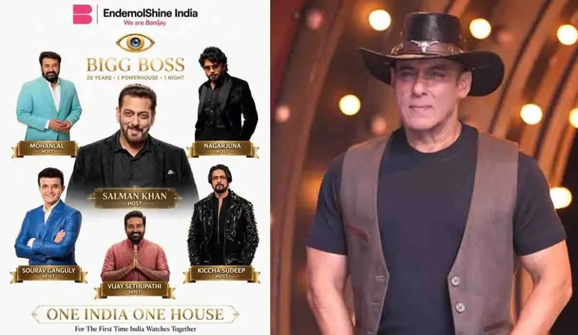 Bigg Boss 20 साल पूरे होने पर छह भाषाओं में एक साथ लौटेगा ‘बिग बॉस’।