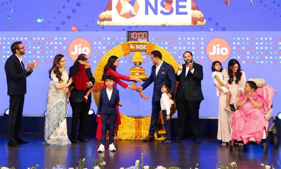 JIO प्लेटफॉर्म्स की शेयर बाजार में 1,358 रुपये पर लिस्टिंग